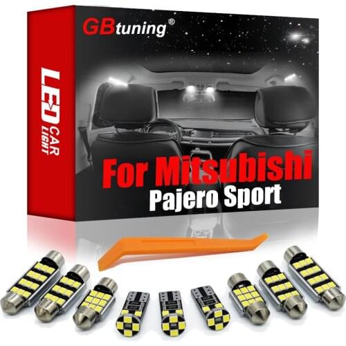 GBtuning Canbus LED Interior Light Kit 8Pcs For Mitsubishi Montero Shogun Pajero Sport 2 3 2008-2020 Car Reading Ceiling Lamp