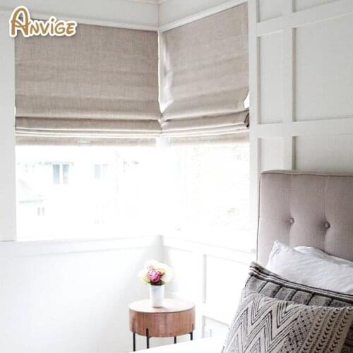 Anvige cotton/linen fabric , diy roman shade kit, custom shades, roman shades, linen window blinds, handmade roman shades