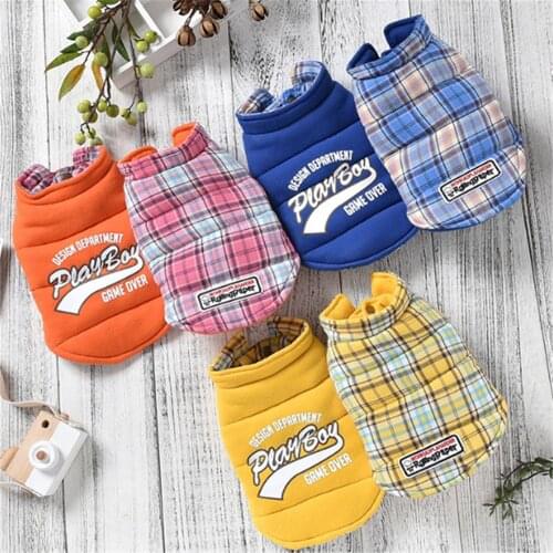 Cotton Pet Dog Clothes for Small Dogs Winter Warm Dog Hooded Coat Jackets Chihuahua Pug Outfits Puppy Cat Clothing Pets Products