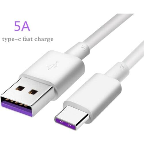 USB 3.1 5A Type C Cable for HUAWEI P30 P20 Pro Mate20 10 Pro P10 Plus Type-C Super Charger Cable