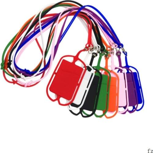 100 Pcs Mobile Phone Lanyard Necklace Card Clip Sets Cell Phone Lanyard Neck Holder Cover with Neck Strap