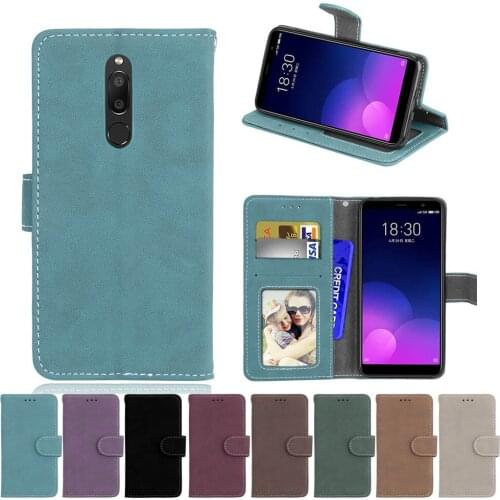 Wallet Leather Case For Meizu M6T Meiblue 6T Meilan 6T Case Holder Stand Frosted Style Cover For Meizu 15 Lite M15 Phone Shell