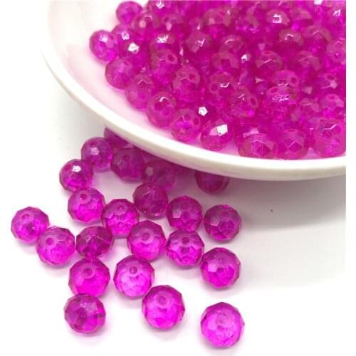 Wholesale 4*6mm/6*8mm Circular Austria faceted Crystal Glass Beads Loose Spacer Round Beads for Jewelry Making #06