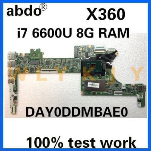 DAY0DDMBAE0 for HP Specter X360 13-4000 G2 13-4100 13-4102TU Notebook Motherboard 847450-601 847450-001 852049-601 i7 6600U 8G