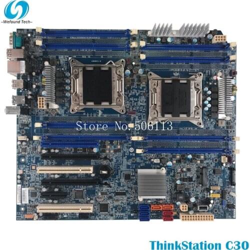 100% working for Lenovo ThinkStation C30 Workstation C602 Dual X79 Motherboard 03T6730