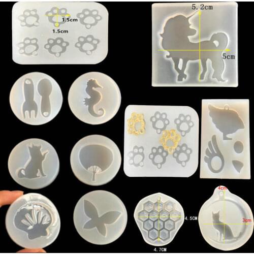 Mini Cute Unicorn Bird Wings Seahorse Decor Silicone Mold Jewelry Fillings Pendant Accessory DIY Handmade Epoxy Resin Craft