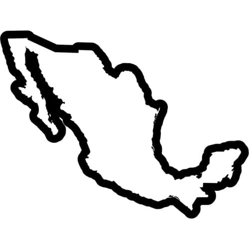 Mexico Outline Sticker Bumper Window Em Country Track Map Style Vinyl Packaging Personalized Decorative Decal