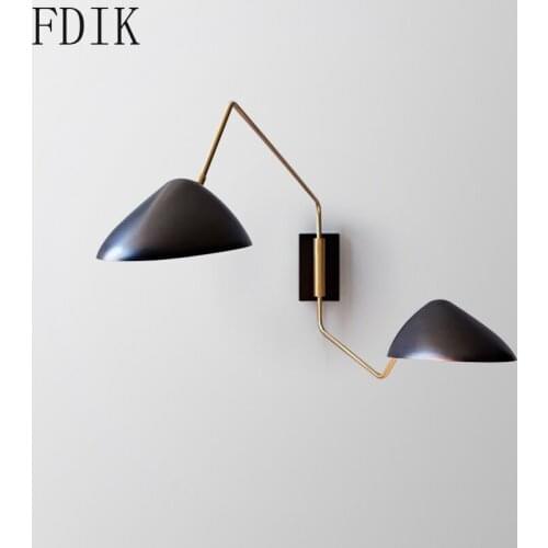 Nordic Led Wall Lights Industrial Retro Double Head Wall Lamp for Living Room Bedside Bedroom Study Illuminacion Lights Lighting
