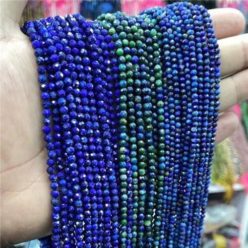 Natural Green Stone Beads 2MM 3MM Small Faceted Turquois Cat Eye Beads Loose Spacer Beads For DIY Boho Earring Jewelry Making