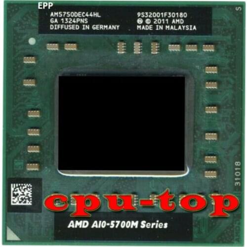 AMD laptop A10 5700M Series A10 5750M A10-5750m AM5750DEC44HL Socket FS1 CPU 4M Cache/2.5GHz/Quad-Core processor GM45/PM45