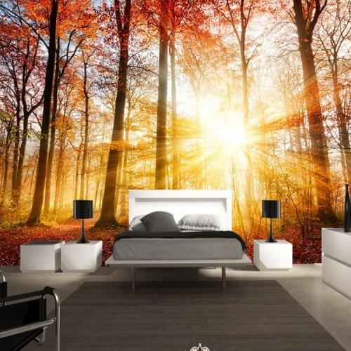 Dropship Custom Photo Wallpaper Natural Scenery Sun Shine Mangrove Backdrop Murals Custom Living Room High Quality Wallpaper