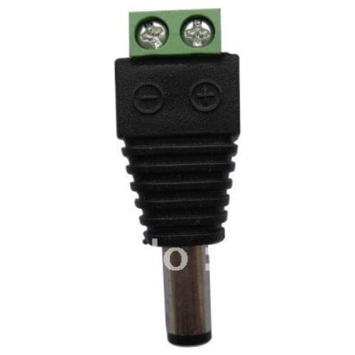 Connector for DC power to LED Single Color Strip, Male DC connector