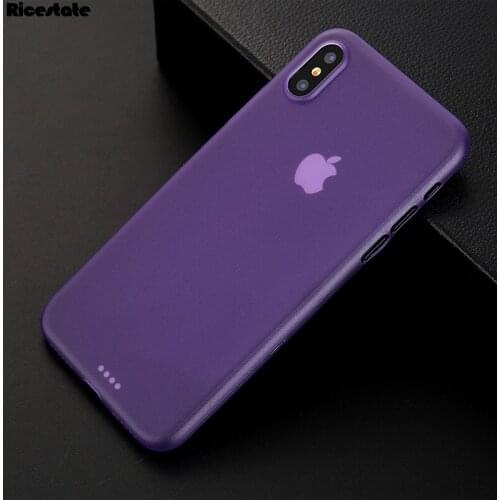 Ricestate 0.3mm PP Cover Case For iphone X XR XS MAX case For iphone 6 6s 7 8 Plus X R XS MAX Ultra Thin Matte rubber Cases