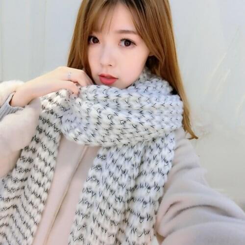 Women scarf Korean female student long thick warm knitting winter scarf