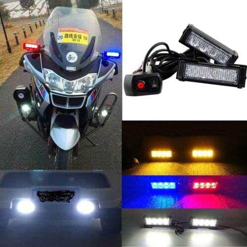 High quality Motorcycle Rear Blinker brake light Police Moto led driving fog Emergency Caution signal indicator Warning flasher
