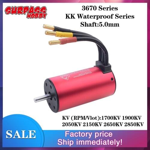 New Arrival SURPASSHOBBY Waterproof 3670 Brushless Motor 5mm for 1/10 2S 3S RC Drift Racing Off-road Car