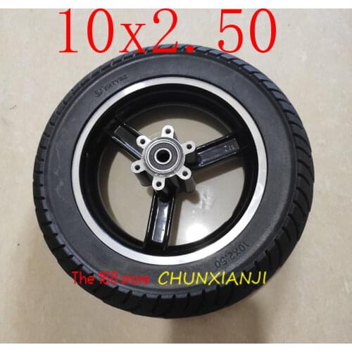 High Quality 10x2.50 Tubeless Wheel Tyres Solid Tyre Non-Inflation Electric Scooter Tires for Electric Scooter Accessory