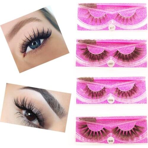 YioWio Cruelty Free 5D Mink Eyelashes Strip Lashes Brush Set Maquillaje False Eyelashes Faux Cils Reusable Makeup Mink Lashes