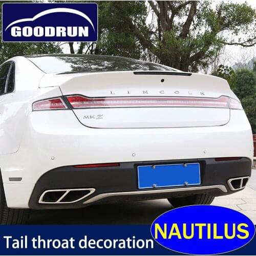 Car Rear Exhaust Tail Throat Decoration For Lincoln NAUTILUS Muffler Stick Cover Trims Stainless Steel Exterior Accessories