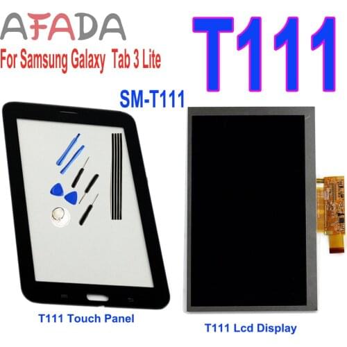 AAA+ 7"LCD For Samsung GALAXY Tab 3 Lite SM-T111 T111 LCD Display Touch Screen Digitizer Replacment With Free Tools+Tape