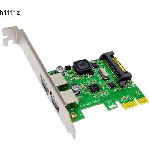 10PCS USB 3.0 PCI-E Expansion Card 2 Port USB3.0 PCI-Express Controller Card Adapter SATA 15Pin Power Connector for PC Desktop