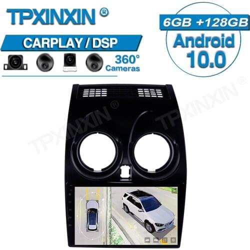 128G For Nissan Qashqai 2006-2013 Android Car 360 HD Auto Surround View Camera Car Multimedia Player Stereo Radio GPS Navigtion