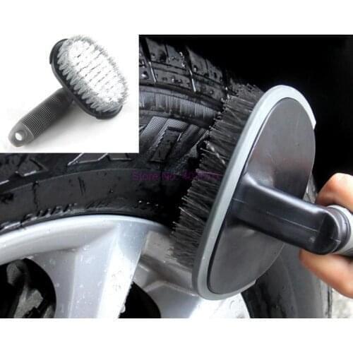 By DHL or Fedex 200pcs Washing Brush Car Tire Rim Cleaning Brush Handle Wash Tool T-type Wheel Tire Rim Scrub Brush Car Clean