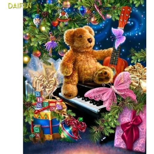 DIY 3D Diamond mosaic Full Round Diamond painting Cross stitch Guitar piano Full Square Diamond embroidery Teddy bear butterfly