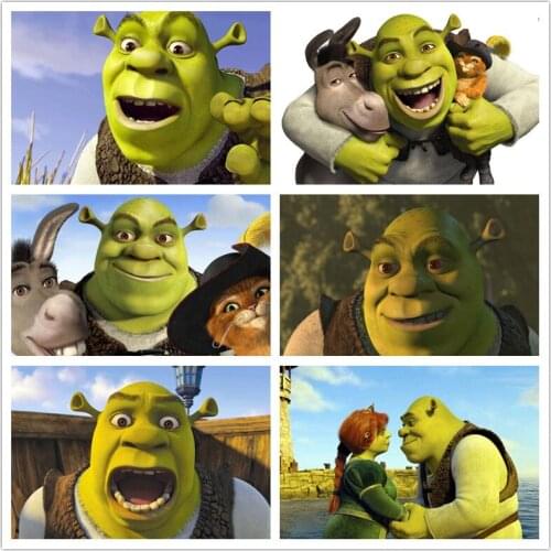 Disney Full Square/round Diy 5d Monster Shrek Diamond Painting 3d Diamond Embroidery Mosaic Rhinestone Decorative Painting