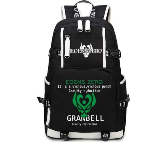 Anime EDENS ZERO Backpack Cosplay Shiki Granbell man Canvas Schoolbag Travel Bags