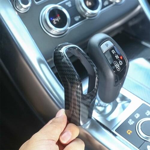Car Accessories Carbon Fiber For Land Rover Range Rover Sport 2018-2019 ABS Plastic Gear Shift Head Cover Trim