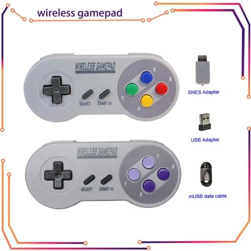 MICROBOT wireless gamepad 2.4GHZ, suitable for SNES Super Nintendo classic MINI game console remote control accessories RPI163