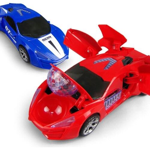 Childrens Electric Deformation Party Light Music Universal 360 Degree Rotating Sports Car Racing Creative Kid Gifts Toy