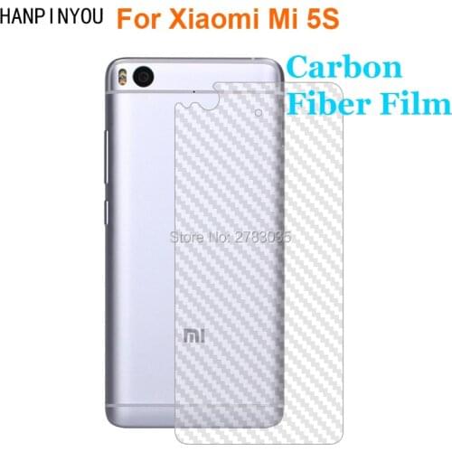 For Xiaomi Mi 5S M5S Mi5s 5.15" Durable 3D Anti-fingerprint Carbon Fiber Back Film Rear Screen Protector (Not Tempered Glass)