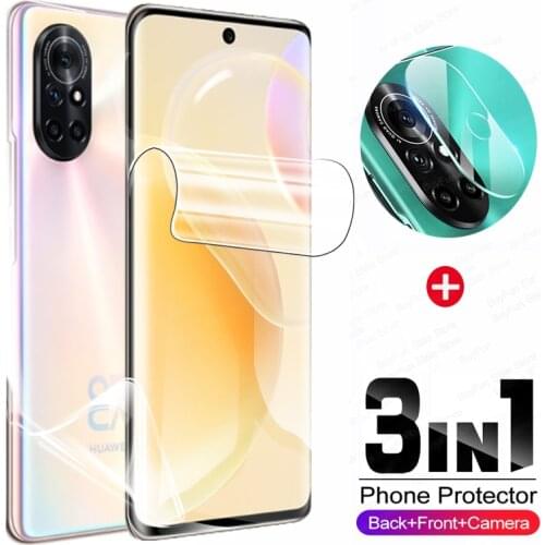 3 in 1 Hydrogel Film For Huawei nova 8 Screen Protector Camera Films For Huawei nova 8 Pro 8Pro 5G Protective Film Not Glass