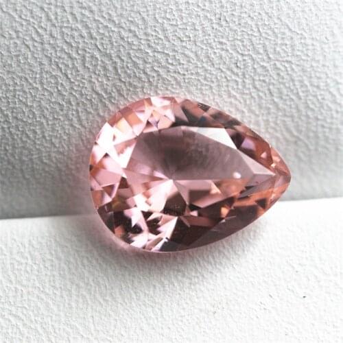 Pear shaped sweet pink Morganite from Brazil AAAAAAAA quality for Diy making ring surface faceted stone gems brilliant gems