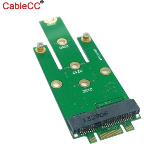 Cablecc 50mm Mini PCI-E 52Pin mSATA SSD to M.2 NGFF B-key Adapter Add on Cards PCBA