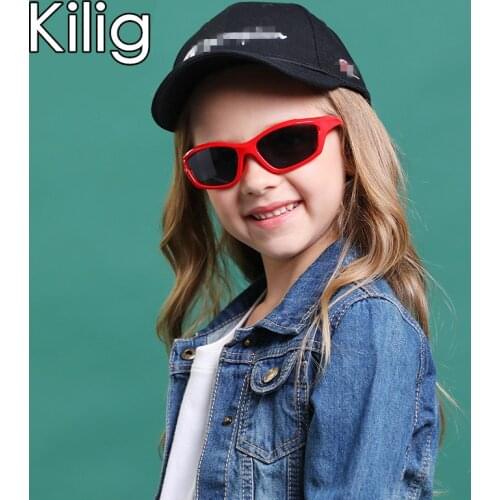 Square Sunglasses Kids Polarized Boy Girls for 1 2 3 Years Children Eyeglasses Baby TR90 Flexible Travel Glasses UV400 Gift