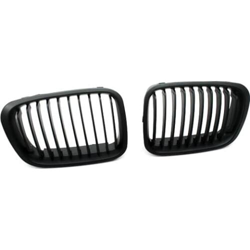 Euro Style Matte Black Front Grille for BMW E46 99-01 pre-facelift 4DR 3 Series