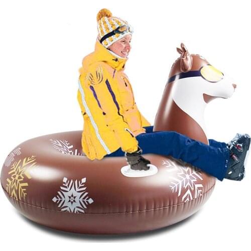 2 in 1 multifunctional Inflatable Snow Tube with Handle Multi-functional Environmental Friendly Cold-resistant Inflatable Snow S
