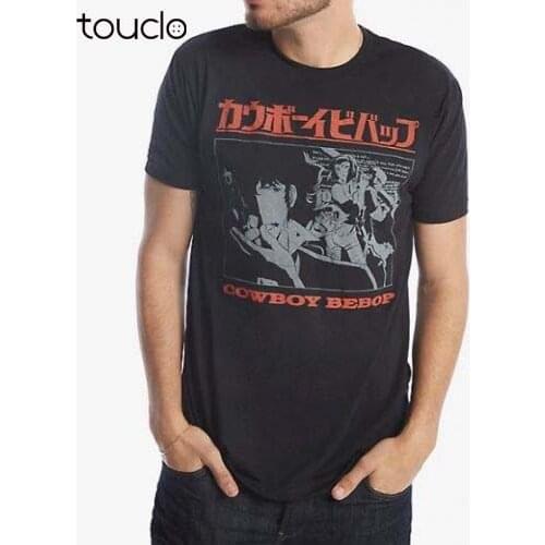 Anime Cowboy Bebop Kanji T-Shirt New 100% Authentic Brand 2020 New T Shirt Man Cotton Men Clothing Cartoon Tee Shirts