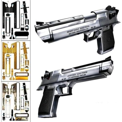 Firearms Phantom Ghost Snake Desert Eagle 3D Paper Model DIY Manual 1:1 Scale Pistol Toy
