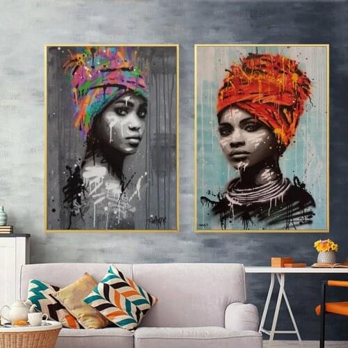 African Women Poster Canvas Painting Portrait Posters and Prints Scandinavian Wall Picture for Living Room Home Decor