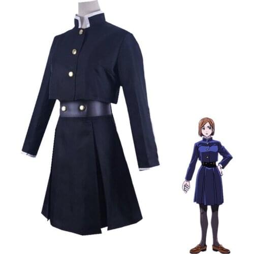 Full Set Anime Jujutsu Kaisen Kugisaki Nobara Cosplay Costume Waist Bag Dress Halloween Christmas Party Uniform Girls Women Cos