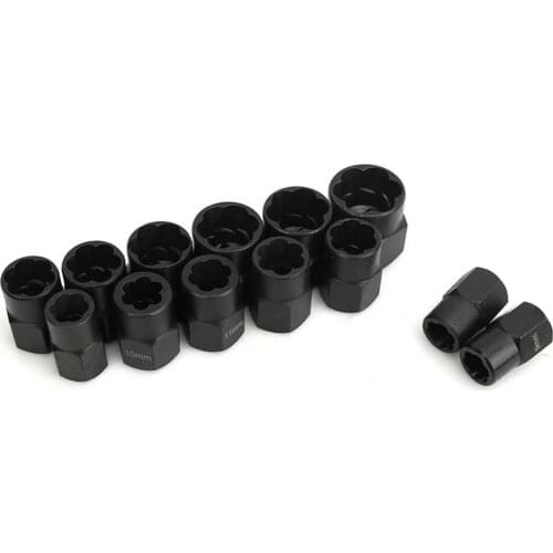 Damaged Bolt Nut Screw Remover Extractor Removal Set Nut Removal Socket Tool Threading Hand Tools Kit With Box