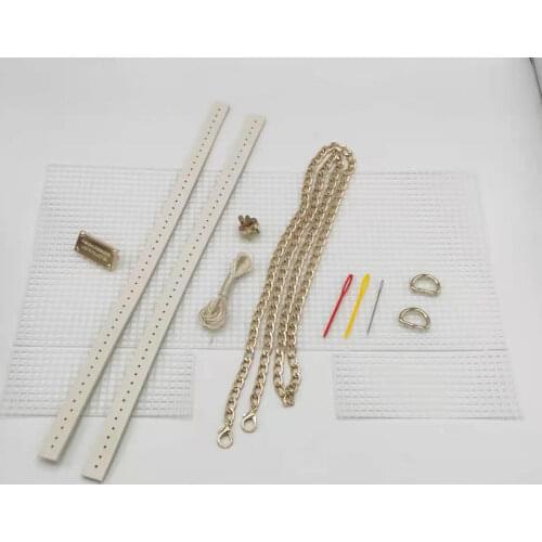 PU Handle Acrylic Net Metal Chain DIY Material Set for Shoulder Bag Handbag Sewing