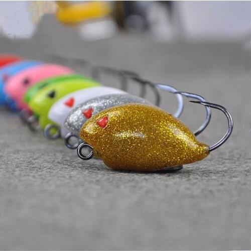 Fishing Soft Bait Frog Lures Free DIY Artificial Lures Barbed Hooks Catch Snakehead 11g/5cm Lot 4 Pieces Free Shipping