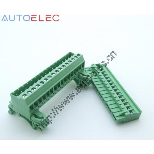 10pcs Pitch 5.08mm 16pin Screw Plug-in Terminal Blocks connector NS35mm Din Rail Mounting instead of NO: UMSTBVK 2.5/ 16-G-5.08