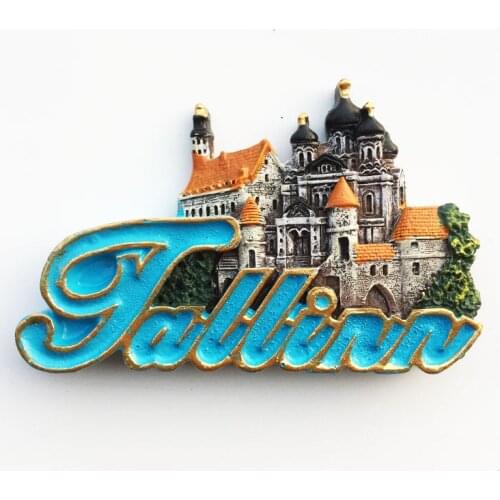 The capital of Estonia, Tallinn, commemorative decoration, crafts, magnetic refrigerator magnets
