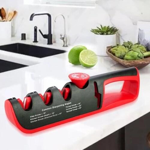 4 in 1 kitchen knife sharpener multifunction Sharpeners Adjust Angle Tungsten steel Scissors professional grinding Kitchen tool